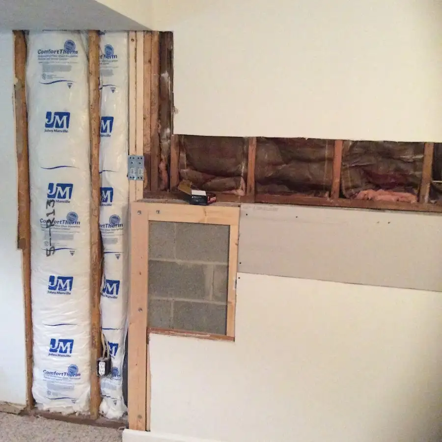 Wall insulation replacement during Structural Drying in Alfred
